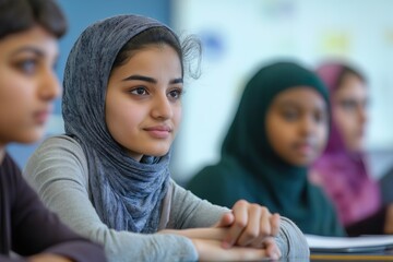 Students discussed global topics in class
