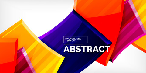 Round 3d shapes, plates background. Creative composition design template