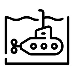 submarine line icon