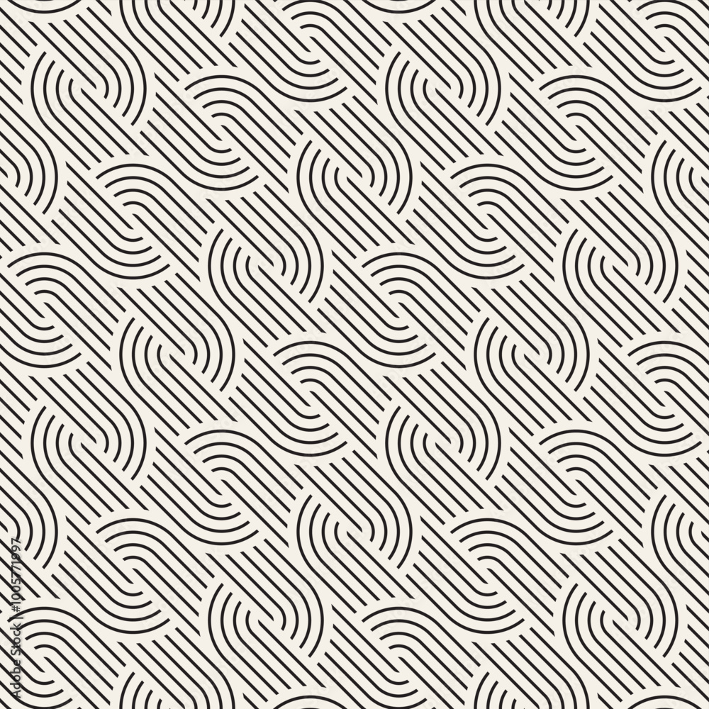 Wall mural vector seamless pattern. modern stylish abstract texture. repeating geometric tiles