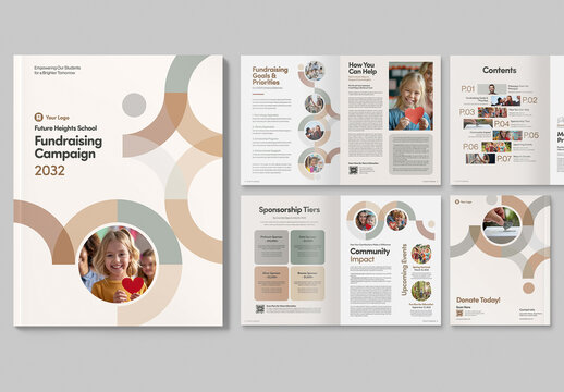 School Fundraising Brochure Layout