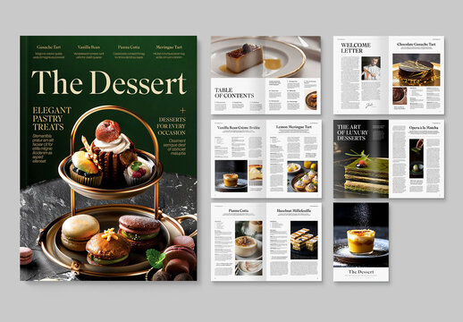 Dessert Cookbook Magazine Layout