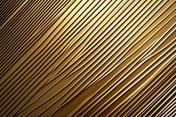 Fototapeta premium Subtle metallic gold texture with fine diagonal lines, capturing the luxurious and minimalistic design aesthetic