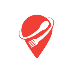 Food Location or point Icon Logo Design