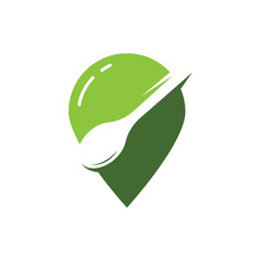 Food Location or point Icon Logo Design