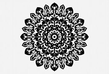 black and white color mandala design high resolution