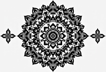 black and white color mandala design high resolution