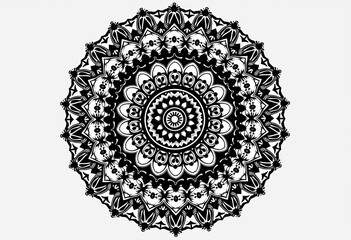 black and white color mandala design high resolution