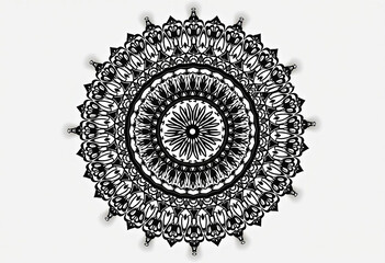 black and white color mandala design high resolution