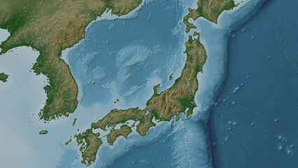 Honshu Island. Japan. Physical © zelwanka