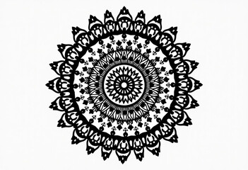 black and white color mandala design high resolution