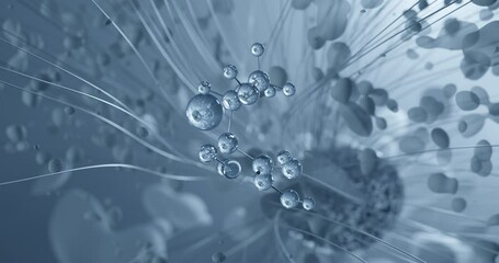 Sodium erythorbate rotating molecular 3d structure ball-and-stick model, looped video e316