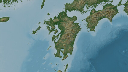 Kyushu Island. Japan. Physical © zelwanka
