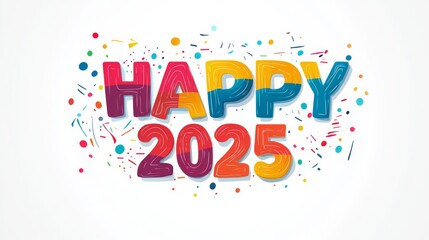Happy New Year 2025 Word