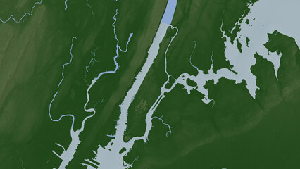 Manhattan Island. United States. Physical © zelwanka