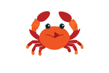 Cute Crab vector art illustration