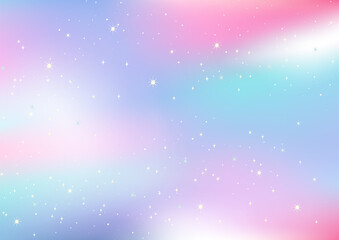 カラフルで幻想的な宇宙のグラデーションベクター背景イラスト