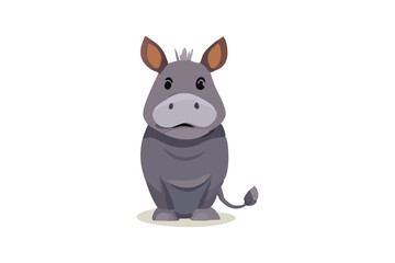  Cute Rhinoceros vector art illustration