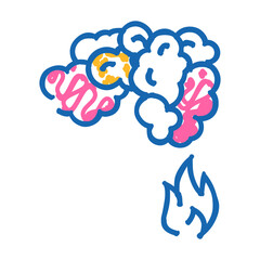 smoke fire doodle icon sketch vector. smoke fire sign. isolated symbol illustration