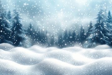 Beautiful Winter Snowy Background