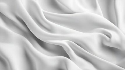 Obraz premium Smooth, flowing white fabric creates an elegant and soft texture.
