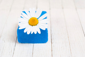 Soap with herbal flower