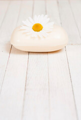 Soap with herbal flower