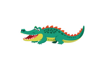 Obraz premium Cute Alligator vector art illustration
