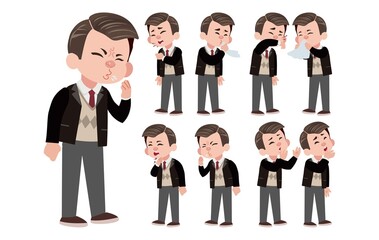 Sick people with different symptoms