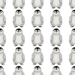 Festive penguin pattern perfect for New Year's Eve celebrations and festive occasions