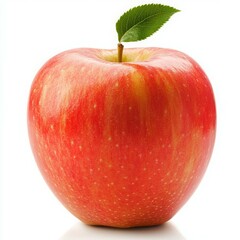 Red apple isolated on white background, clipping path, full depth of field
