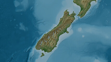 South Island. New Zealand. Physical © zelwanka