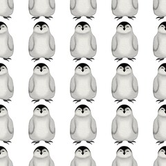 Cute penguin pattern perfect for New Year's Eve celebrations and winter festivities