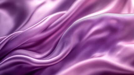 Obraz premium A close-up of soft, flowing purple silk fabric showcasing texture and sheen.