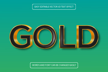 Editable luxury 3D Text effect style template.
