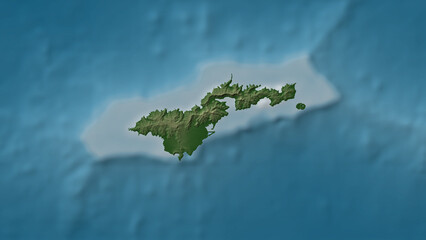 Tutuila Island. United States. Physical © zelwanka
