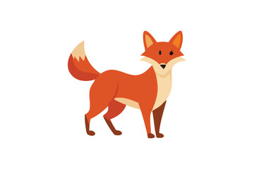Cute Fox vector art illustration 