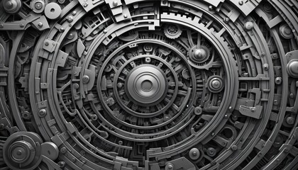 grayscale geometry pattern illustration background