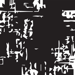 Abstract urban seamless pattern. Grunge texture background. Scuffed drop sprays, triangles, dots, black and white spray paint, splash. Urban modern