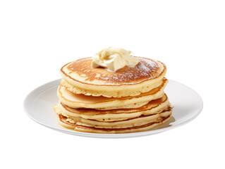 a stack of pancakes with butter on top