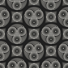 Vector seamless pattern. Modern stylish abstract texture. Repeating geometric circle and star tiles from decorative elements.