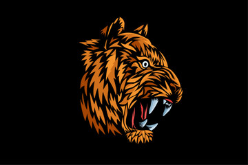 tiger head vector