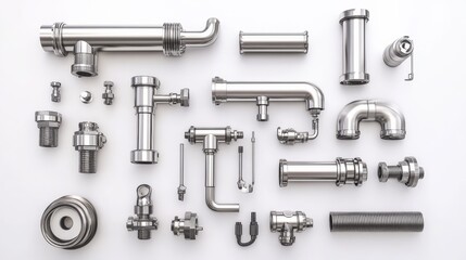 Fototapeta premium Stainless Steel Pipe Fittings and Components.