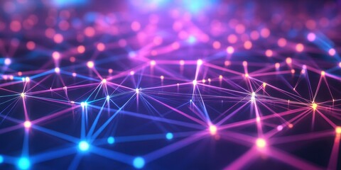 Fototapeta premium abstract background with glowing lines and stars