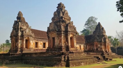 The beautifully preserved Khmer-style architecture of Phanom Rung Historical Park.