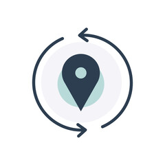 Pin Location Graphic Icon