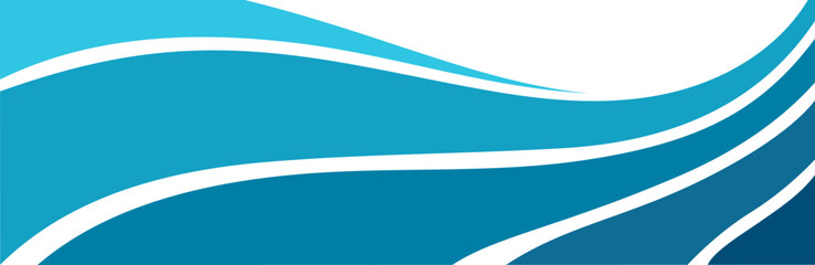 Abstract blue illustration on white background. Vector pattern. Art line ornament. Water Wave Logo abstract design