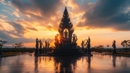 Fototapeta premium The cultural significance of the Thao Suranaree Monument, a tribute to Korat historical heroine.