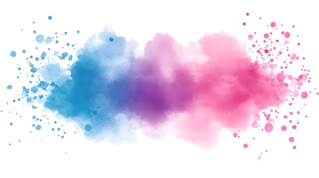 Abstract Watercolor Background   Pink  Purple  Blue Splatter - Powered by Adobe
