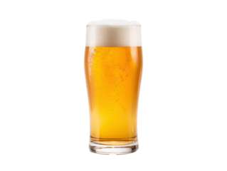 a glass of beer with foam